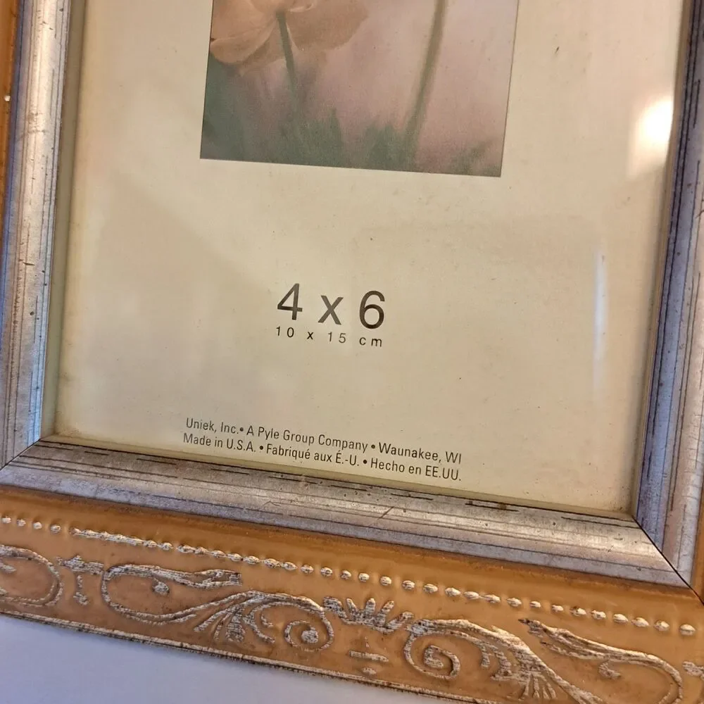 Vintage Unitek National Photo Frame Plastic Wood Imitation Size 4 X 6 Inch
